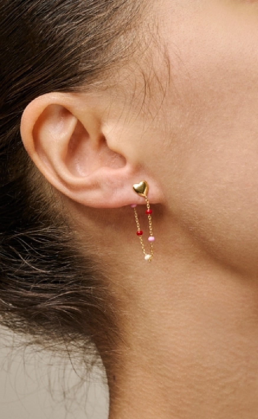 ENAMEL Copenhagen Øreringer - Lola Heart - Rose