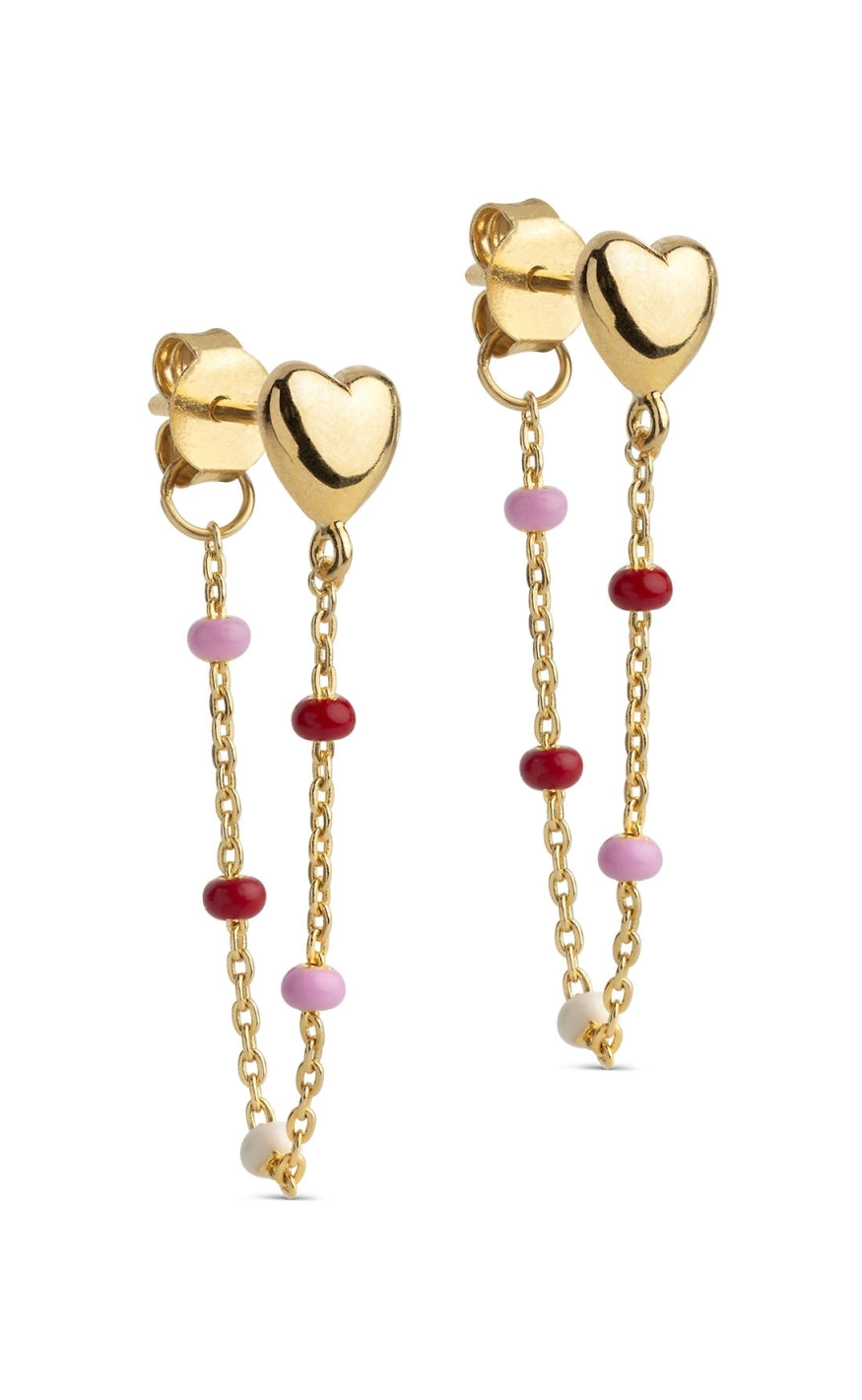 ENAMEL Copenhagen Øreringer - Lola Heart - Rose