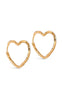ENAMEL Copenhagen Øredobber - Organic Heart Medium - Gold Colour