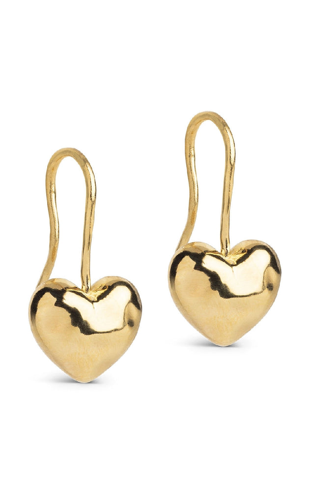 ENAMEL Copenhagen Øreringer - Poma Drop Heart - Gold Colour