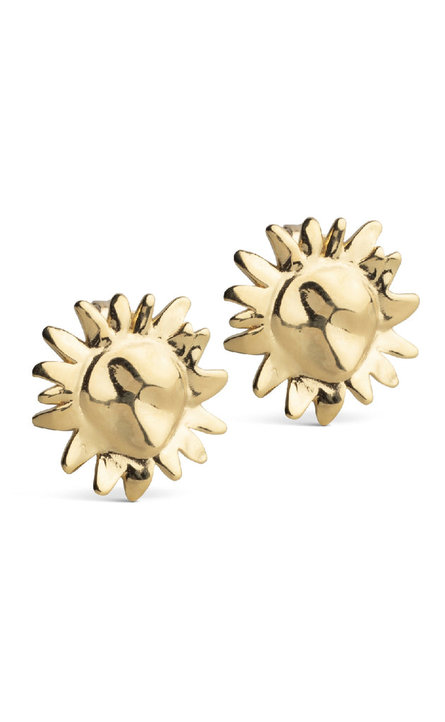 ENAMEL Copenhagen Øreringer - Studs Large Sunshine - Gold Colour
