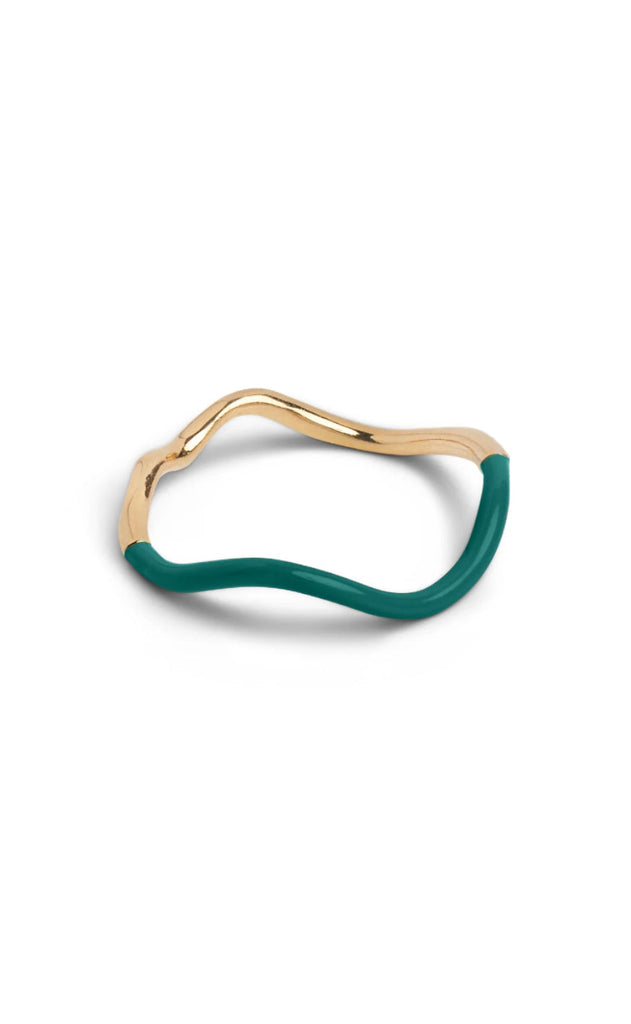 ENAMEL Copenhagen Ring - Sway - Petrol Green