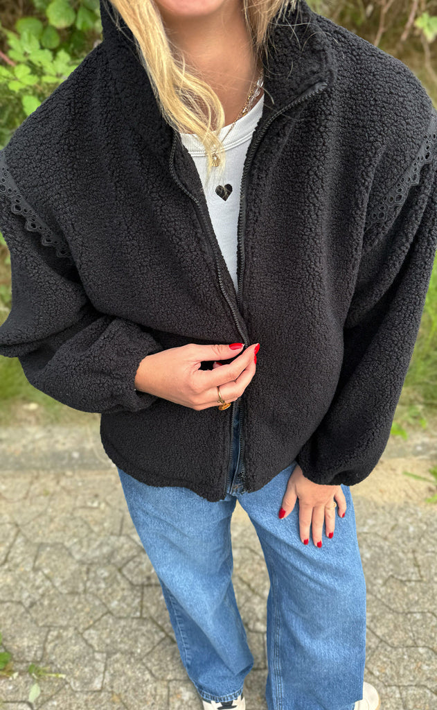 Say INA Copenhagen Fleece Jakke - Fia - Black