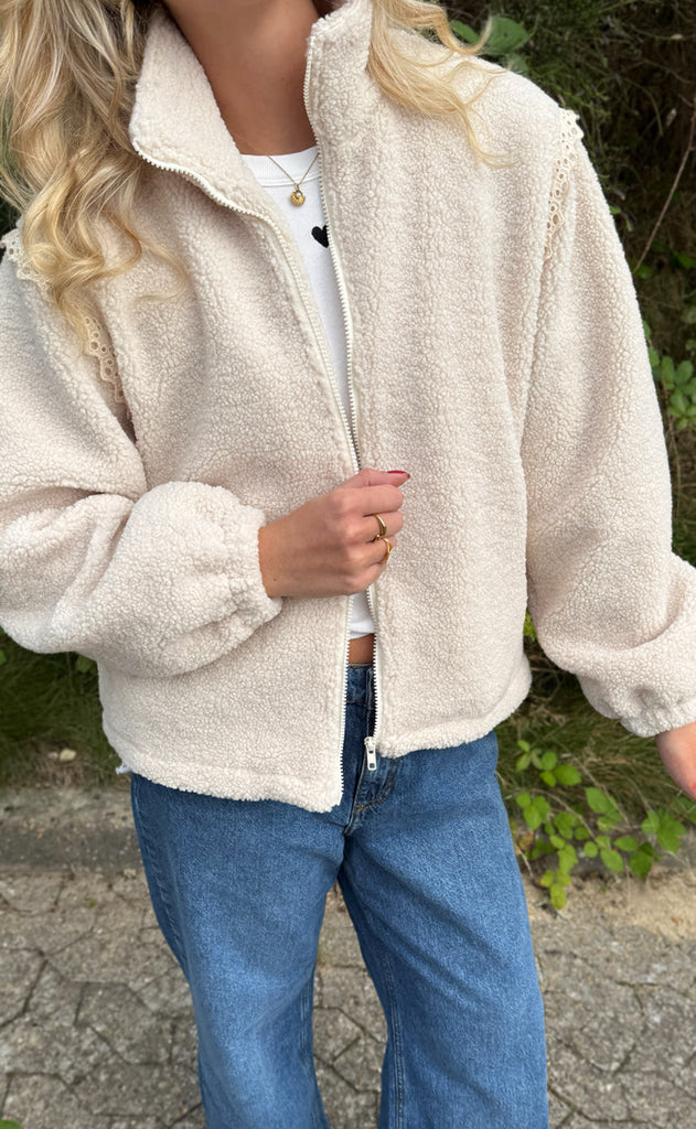 Say INA Copenhagen Fleece Jakke - Fia - Off White