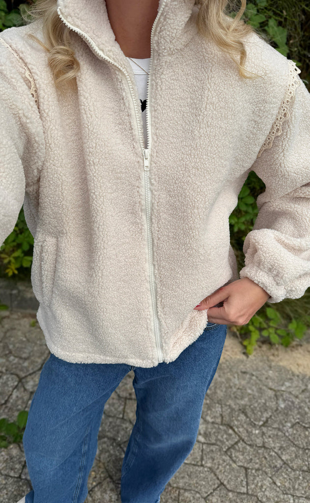 Say INA Copenhagen Fleece Jakke - Fia - Off White