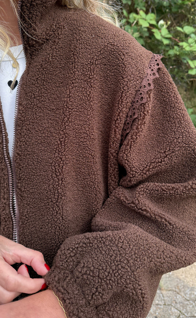 Say INA Copenhagen Fleece Jakke - Fia - Brown