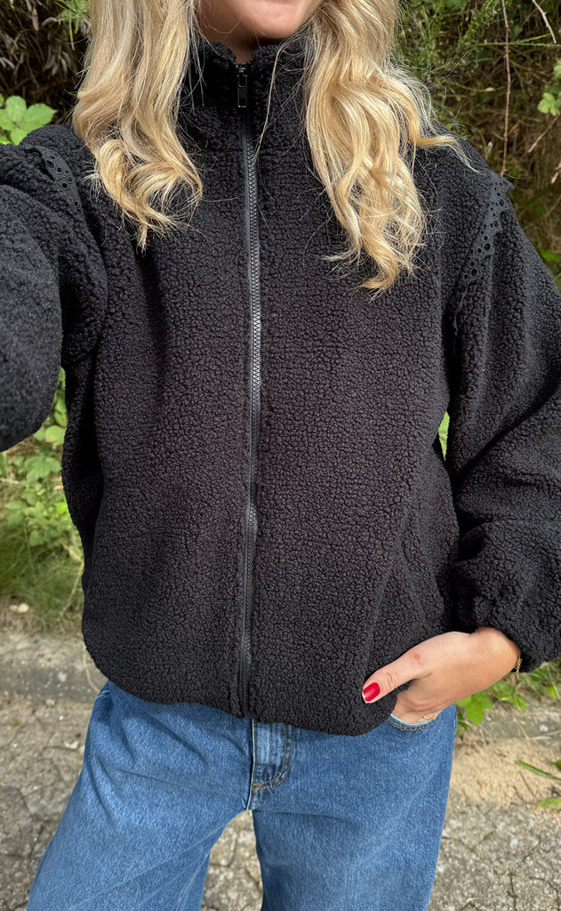 Say INA Copenhagen Fleece Jakke - Fia - Black