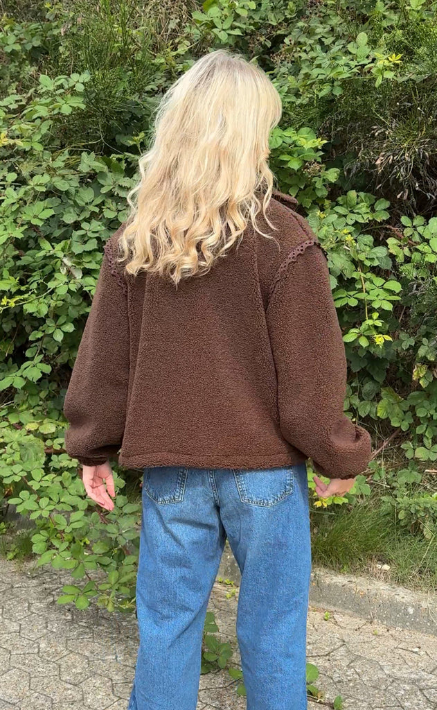 Say INA Copenhagen Fleece Jakke - Fia - Brown