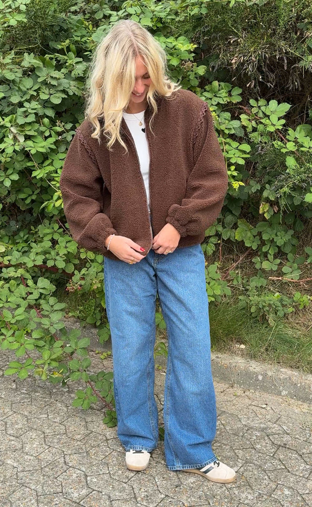 Say INA Copenhagen Fleece Jakke - Fia - Brown