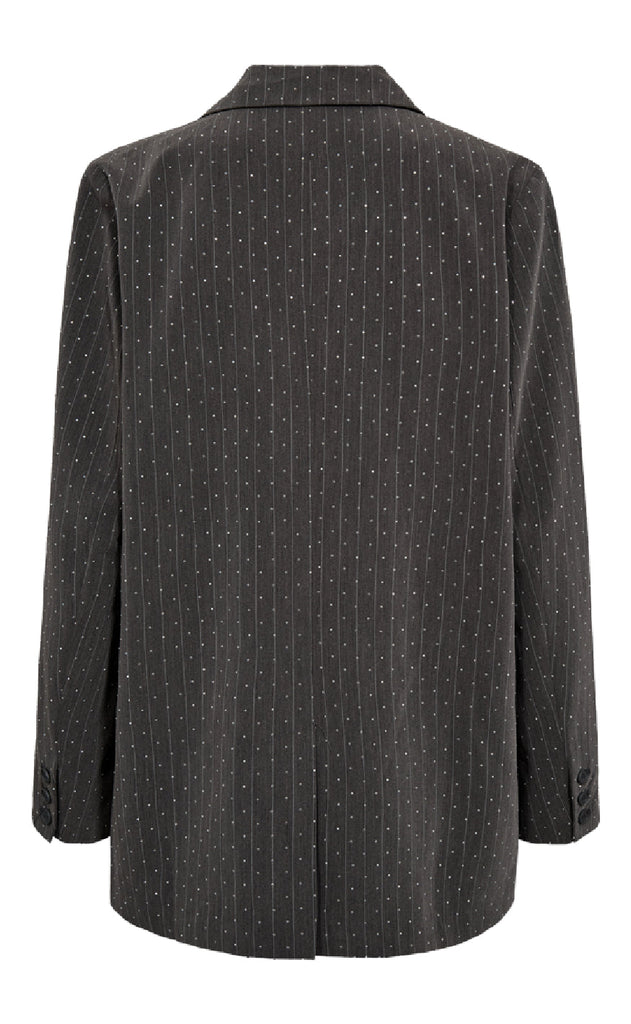 Freequent Blazer - Widy - Dark Grey Mel w. Star Off-white