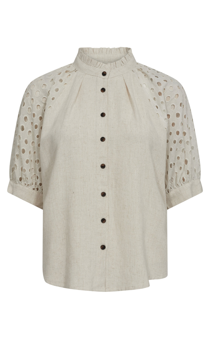 Freequent Bluse - Lara - Moonbeam Melange