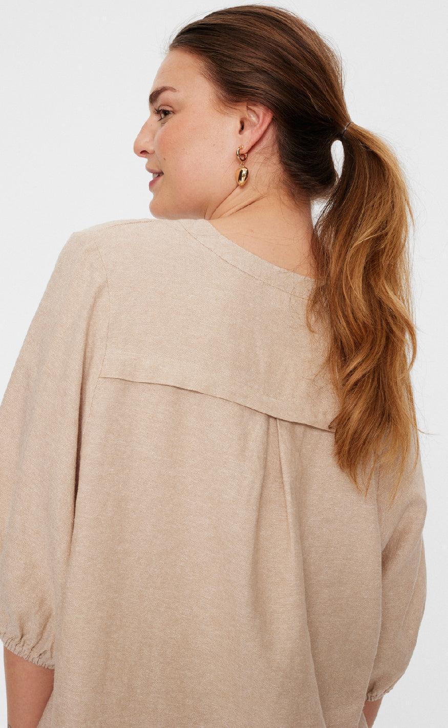 Freequent Bluse - Lava 204290 - Sand Melange