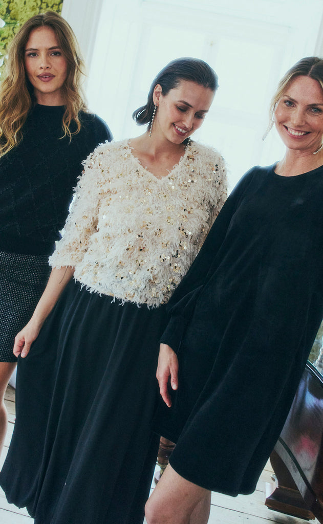 Freequent Bluse - Nolla - Moonbeam w. Gold