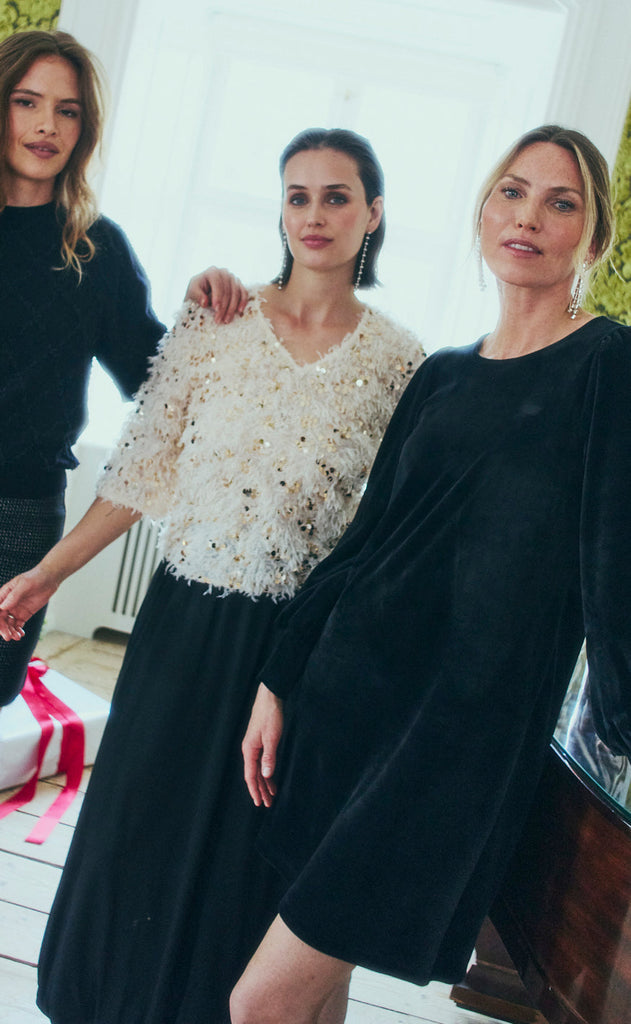 Freequent Bluse - Nolla - Moonbeam w. Gold