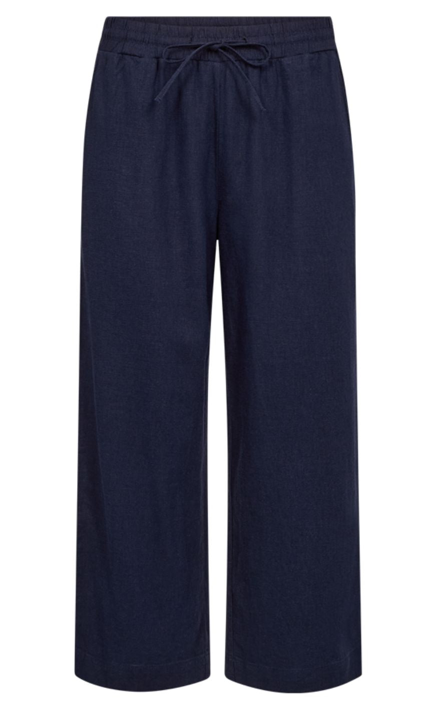 Freequent Bukser - Lava 7/8 - Navy Blazer