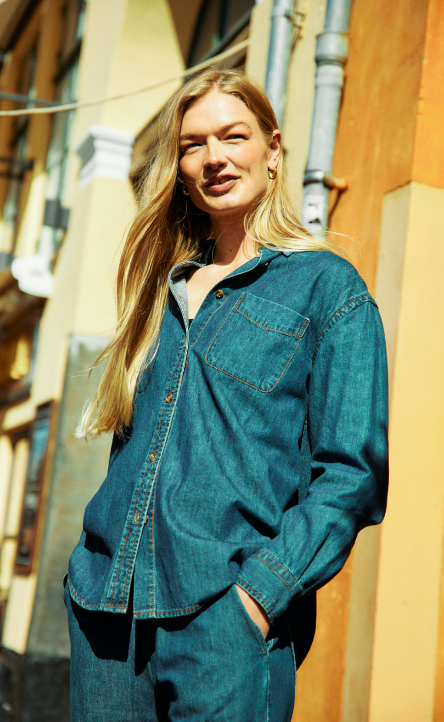 Freequent Bukser - Lisea - Dark Blue Denim