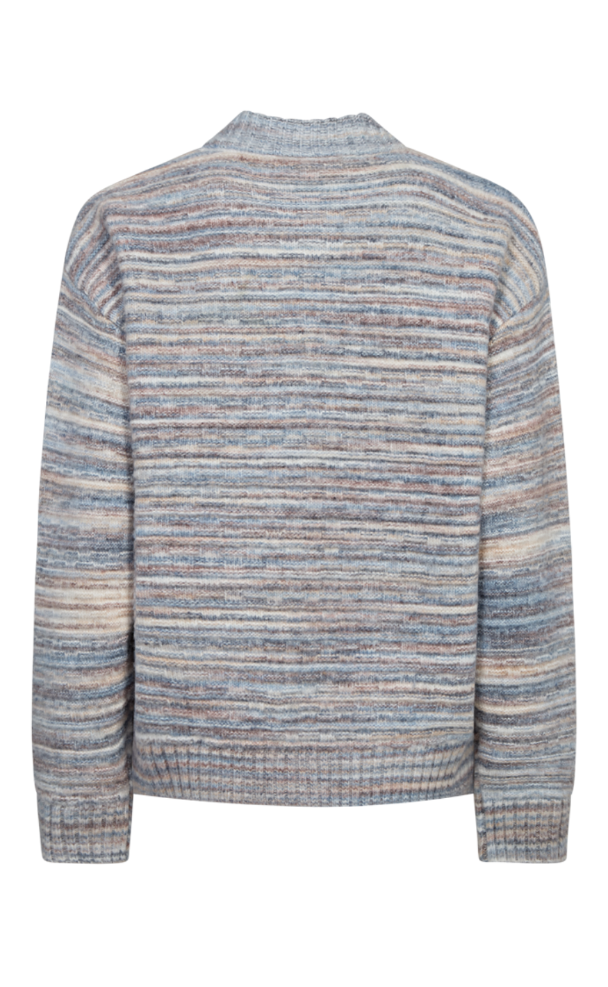 Freequent Cardigan - Grsclas - Star Off-white w. Baby Blue