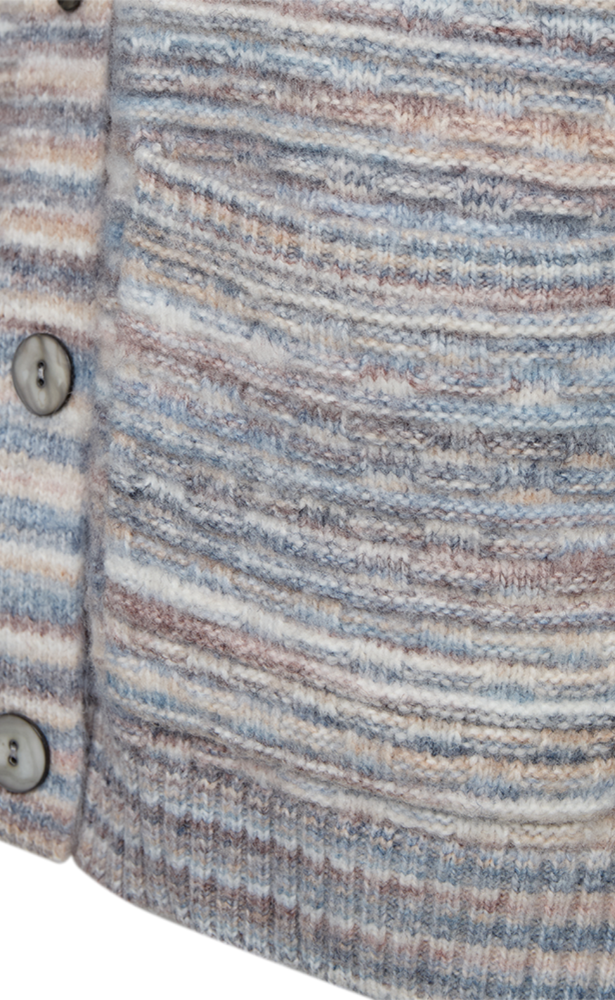 Freequent Cardigan - Grsclas - Star Off-white w. Baby Blue