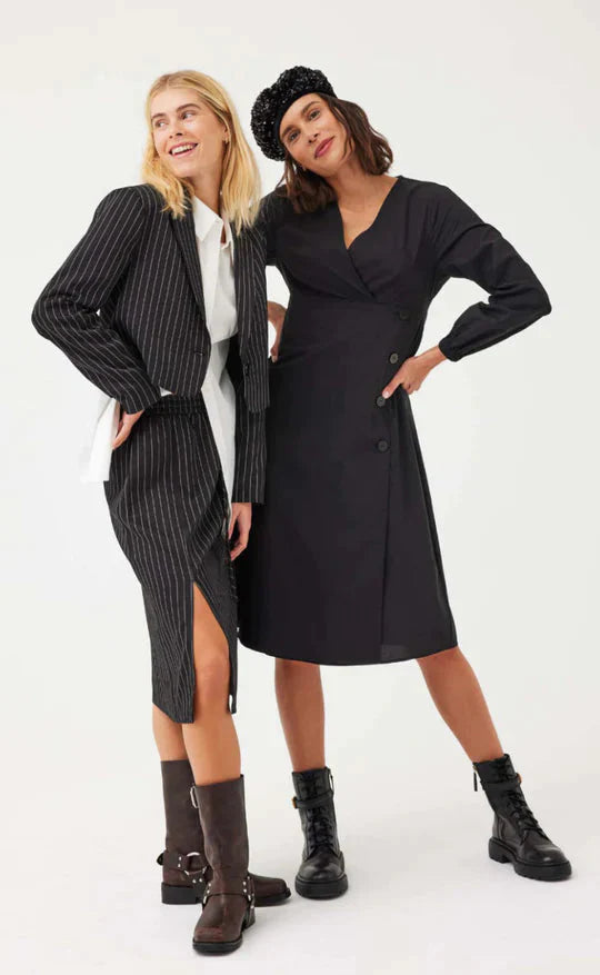 Freequent Jakke - Lovin - Black w. Off White