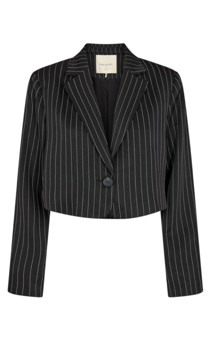 Freequent Jakke - Lovin - Black w. Off White