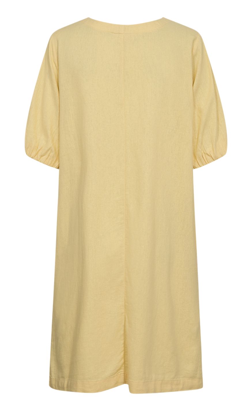 Freequent Kjole - Lava Round Neck - Golden Haze