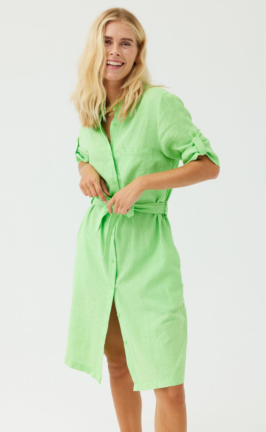 Freequent Kjole - Lava - Summer Green
