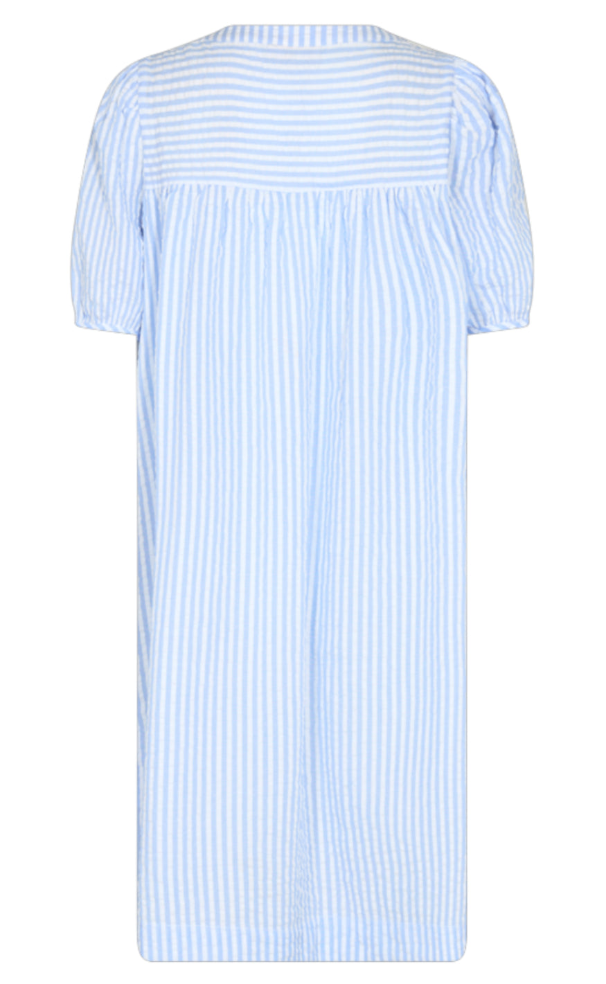 Freequent Kjole - Sofia - Vista Blue W. Brilliant White