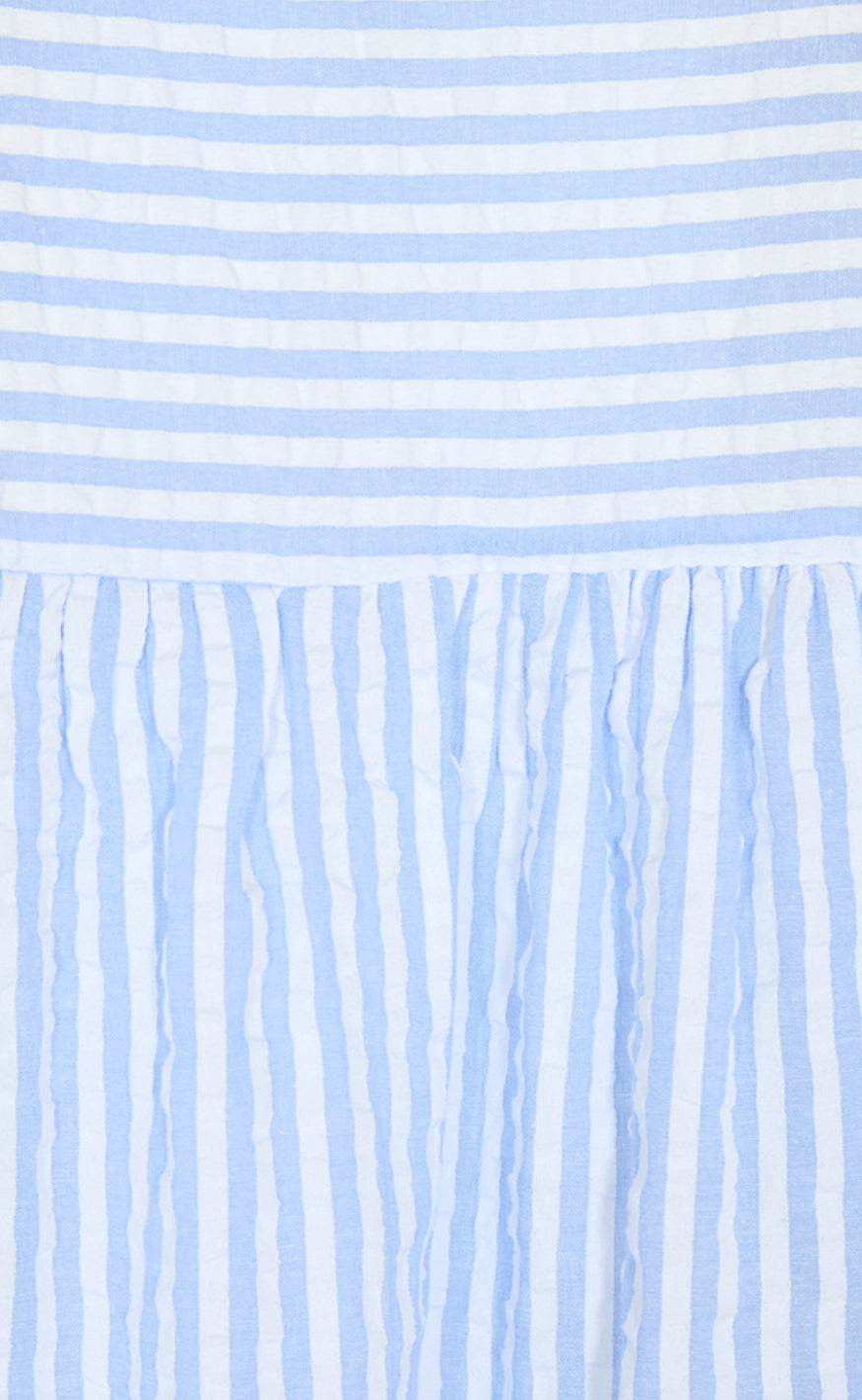 Freequent Kjole - Sofia - Vista Blue W. Brilliant White