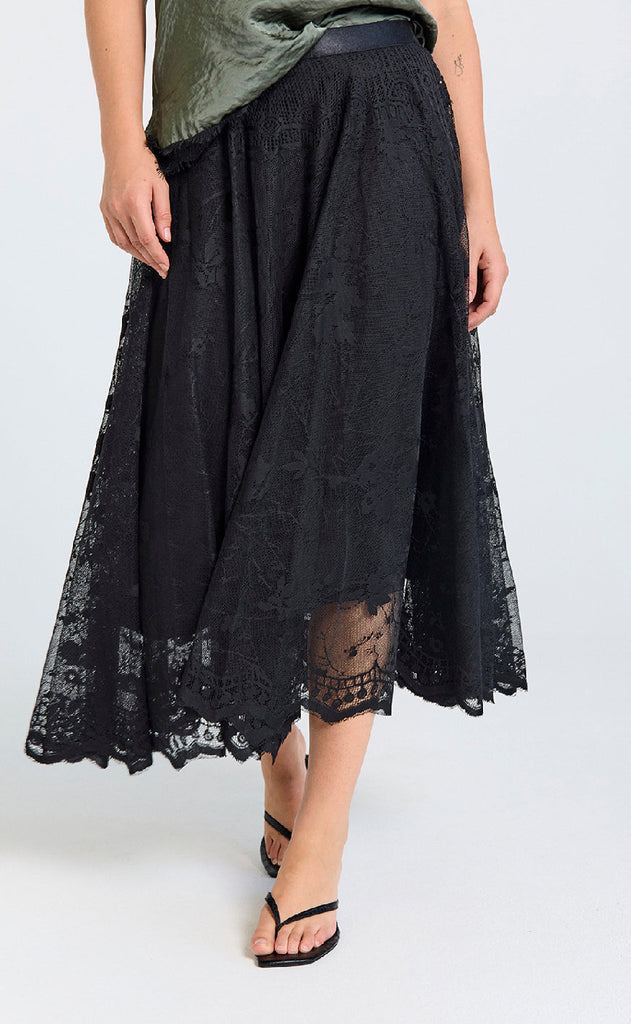 Freequent Skjørt - Lally - Black