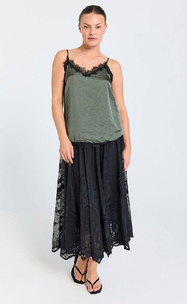 Freequent Skjørt - Lally - Black