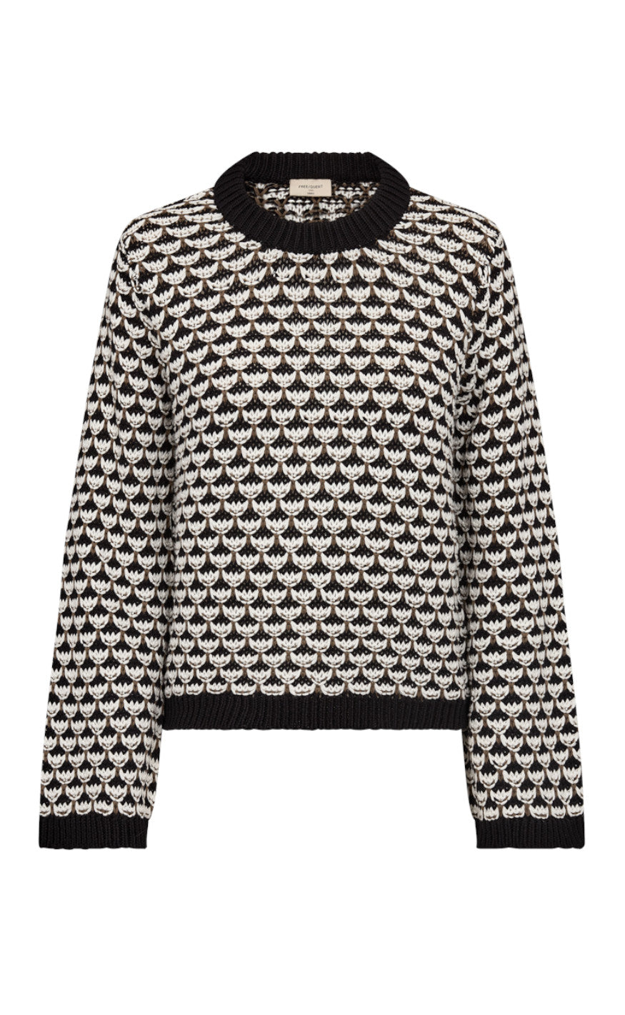 Freequent Pullover - Flippy - Black W. Off White