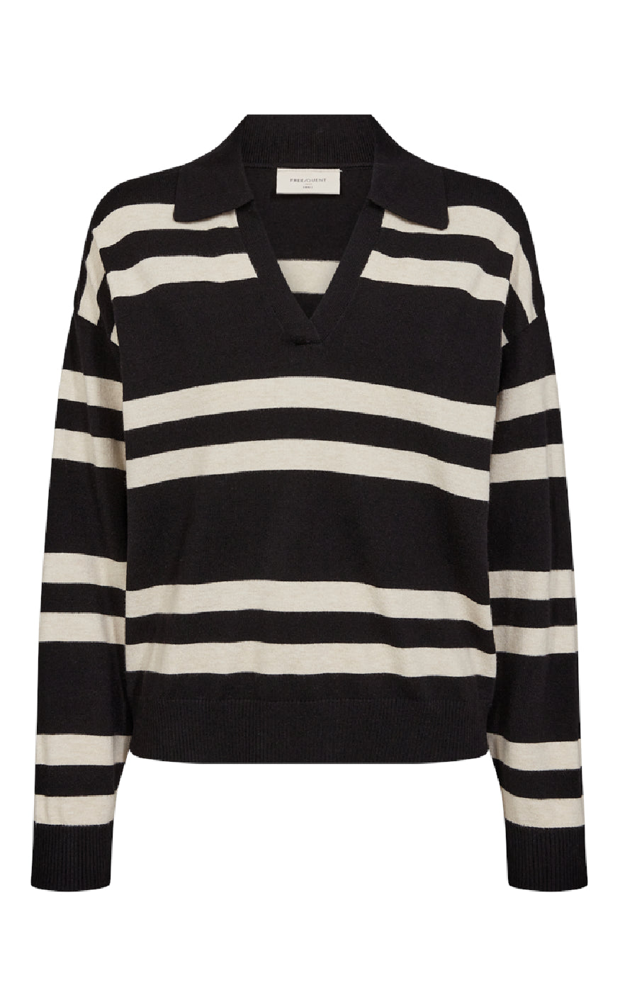 Freequent Pullover - Flow - Black w. Moonbeam Melange