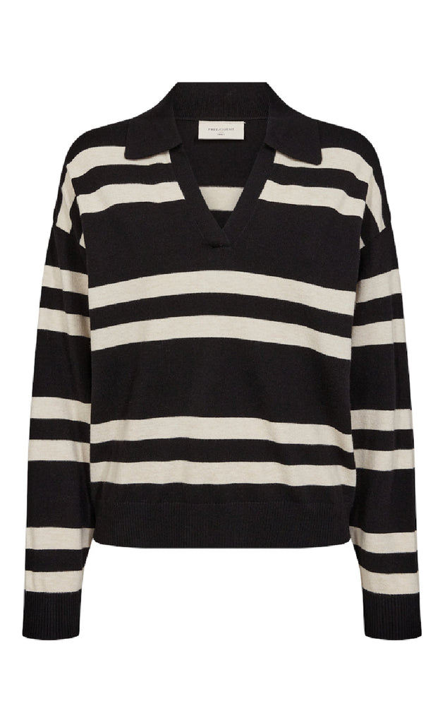 Freequent Pullover - Flow - Black w. Moonbeam Melange