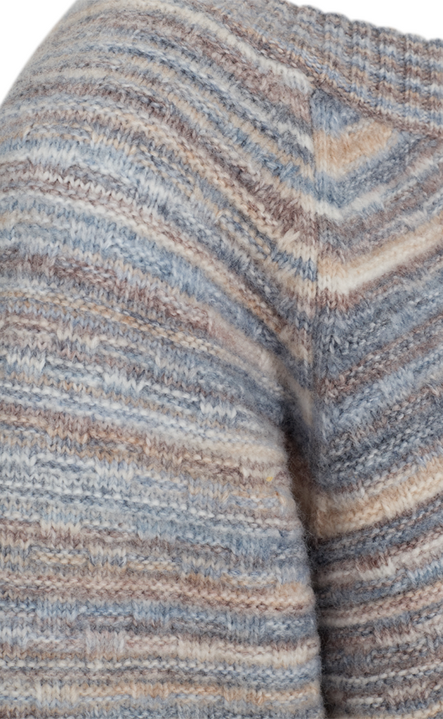 Freequent Pullover - Grsclas - Star Off-white w. Baby Blue