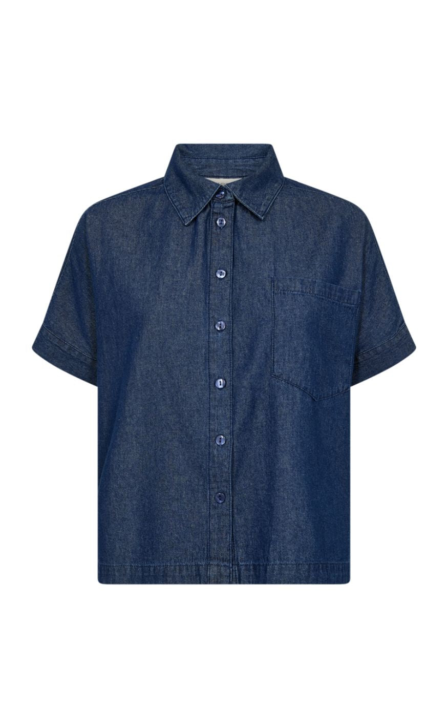 Freequent Skjorte - Esronda - Dark Blue Denim