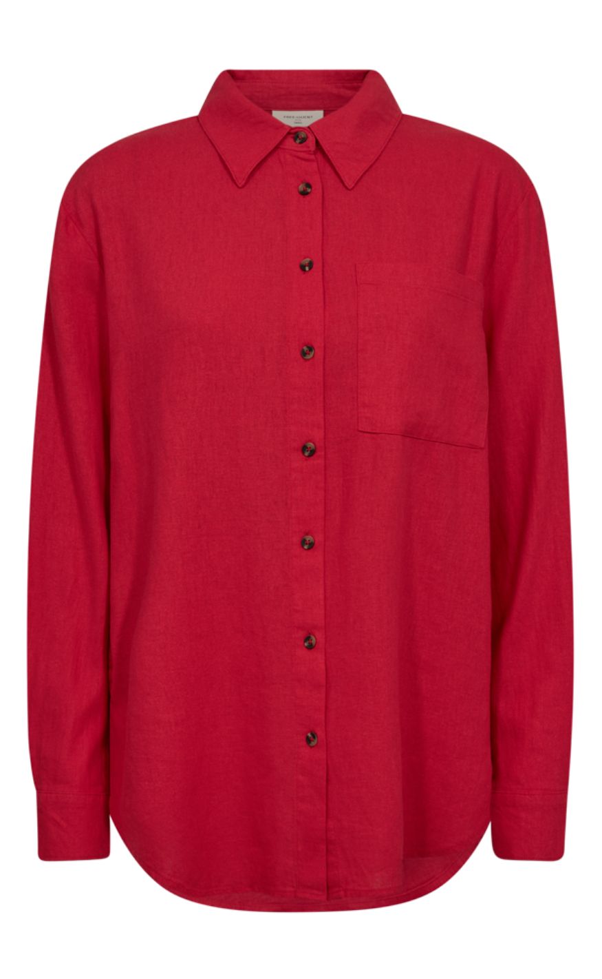 Freequent Skjorte - Lava Simple - True Red