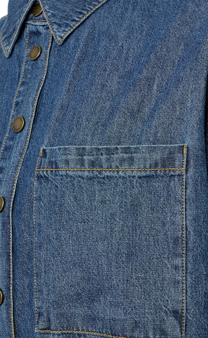 Freequent Skjorte - Lisea - Medium Blue Denim