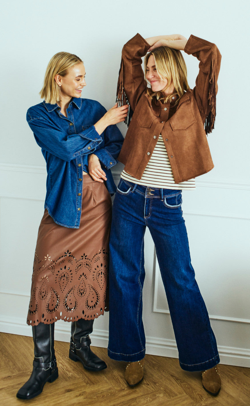 Freequent Skjorte - Lisea - Medium Blue Denim