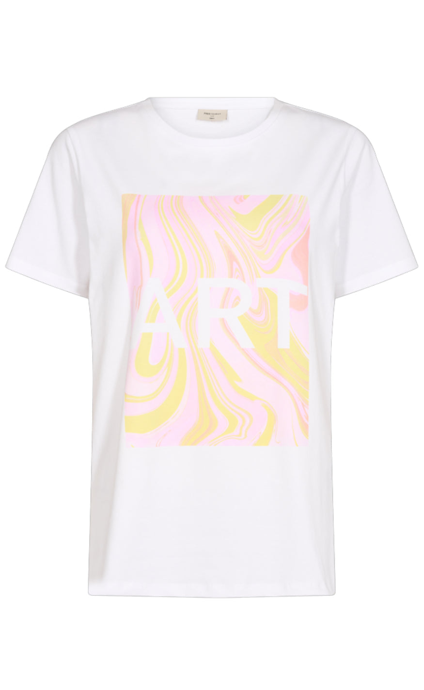 Freequent T-shirt - Fenjal - Brilliant White W. Fairy Tale