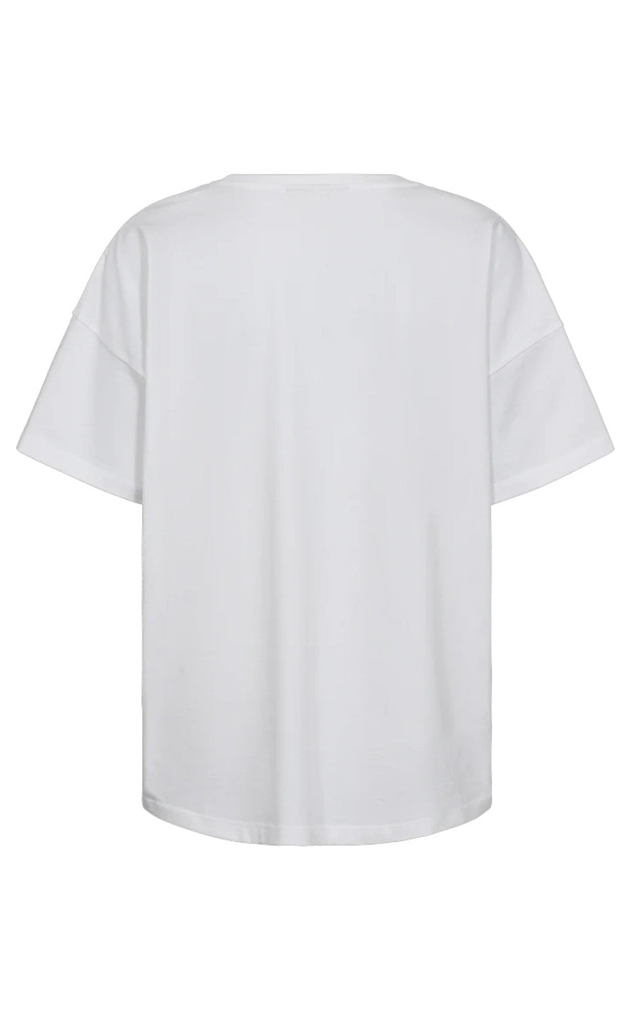 Freequent T-shirt - Fenjal - Brilliant White w. Goldfinch