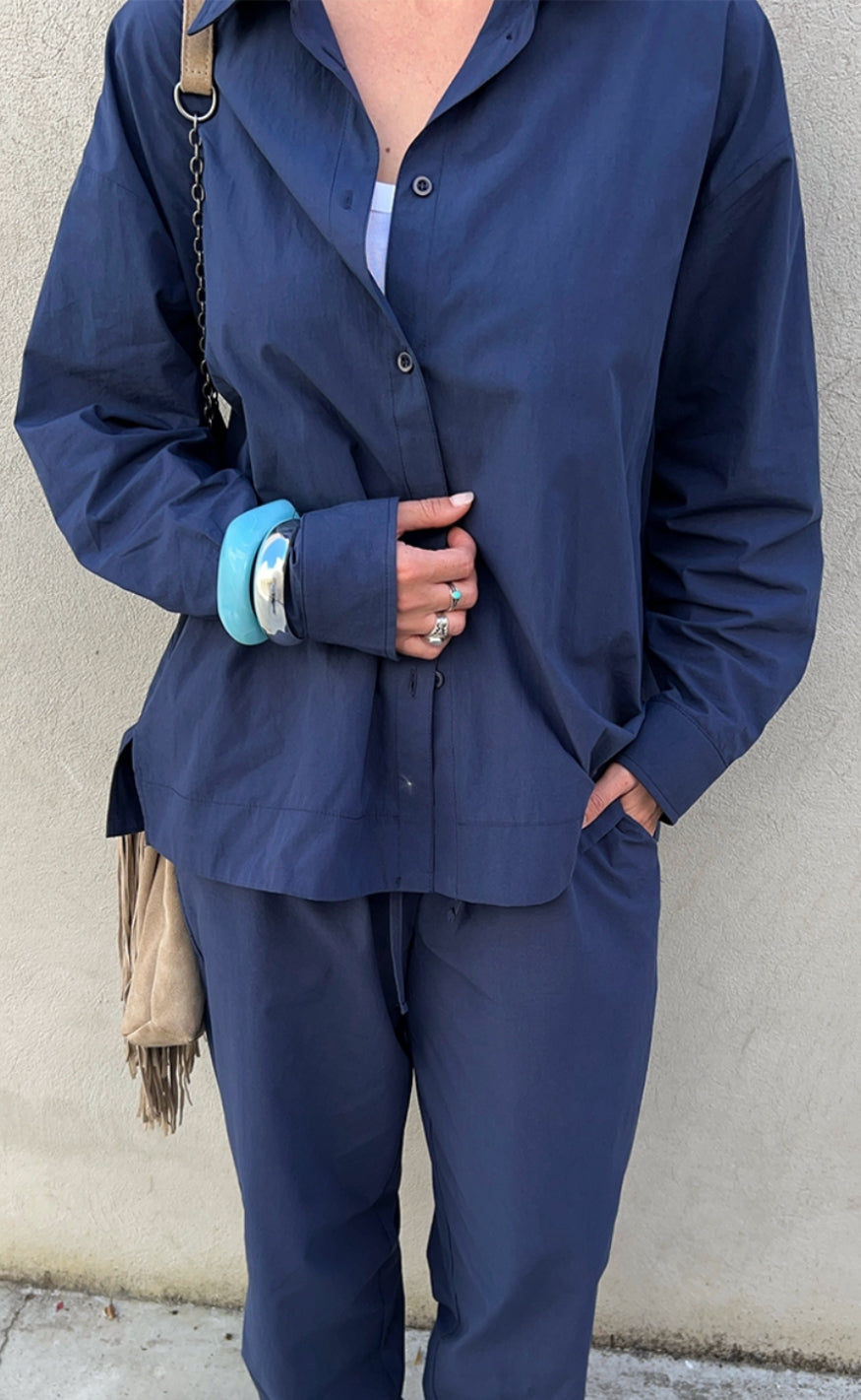 Freequent Skjorte - Jally - Navy Blazer
