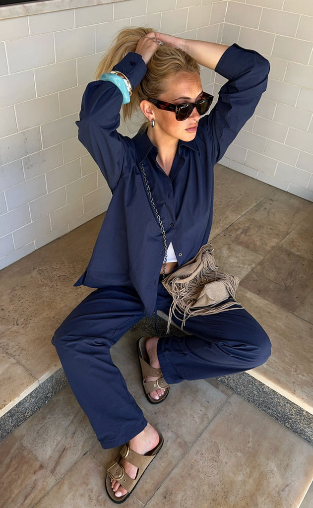 Freequent Skjorte - Jally - Navy Blazer
