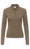 Gestuz Bluse - Drew LS Polo - Walnut