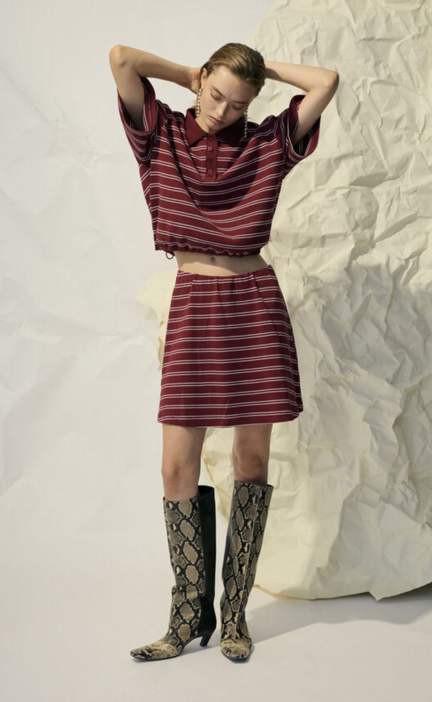 Gestuz Skjørt - Pilova - Cabernet Striped