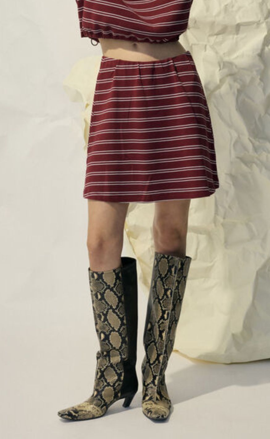 Gestuz Skjørt - Pilova - Cabernet Striped