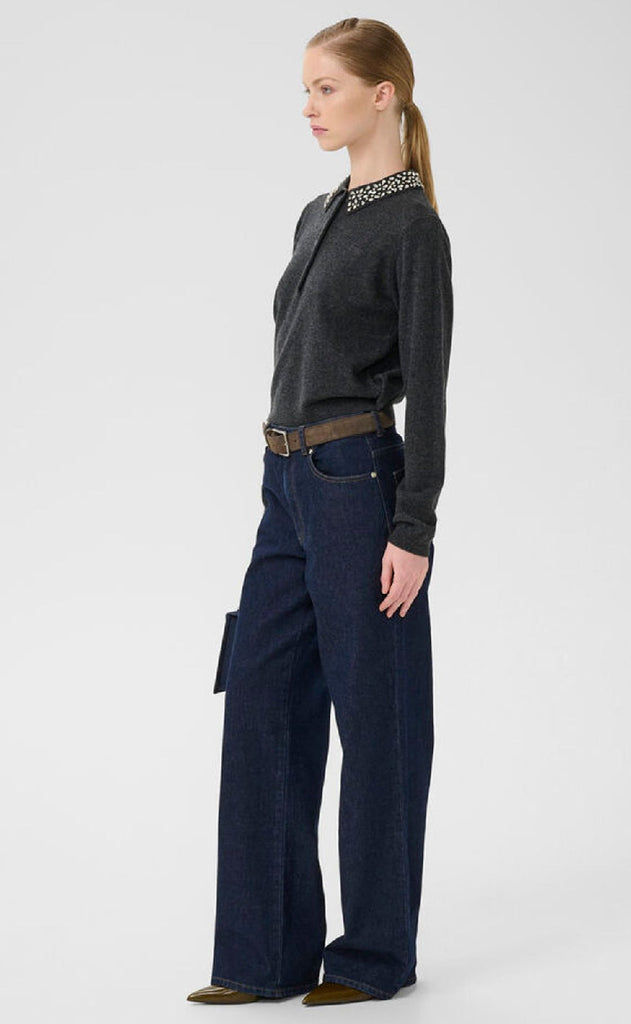 Gestuz Pullover - Manzi - Deep Graphite Melange