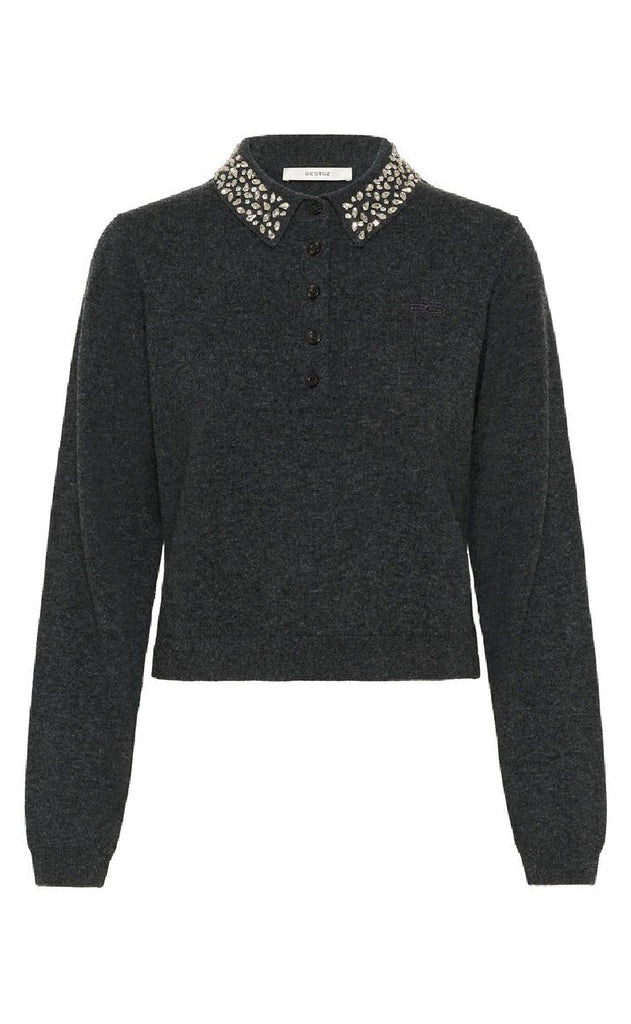 Gestuz Pullover - Manzi - Deep Graphite Melange