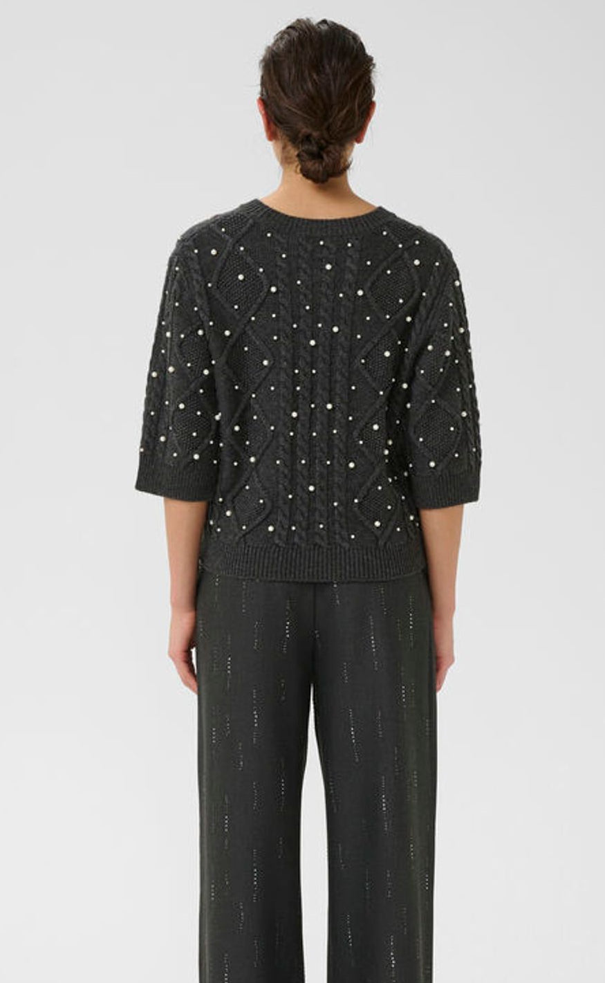 Gestuz Pullover - Taiba - Dark Grey Melange