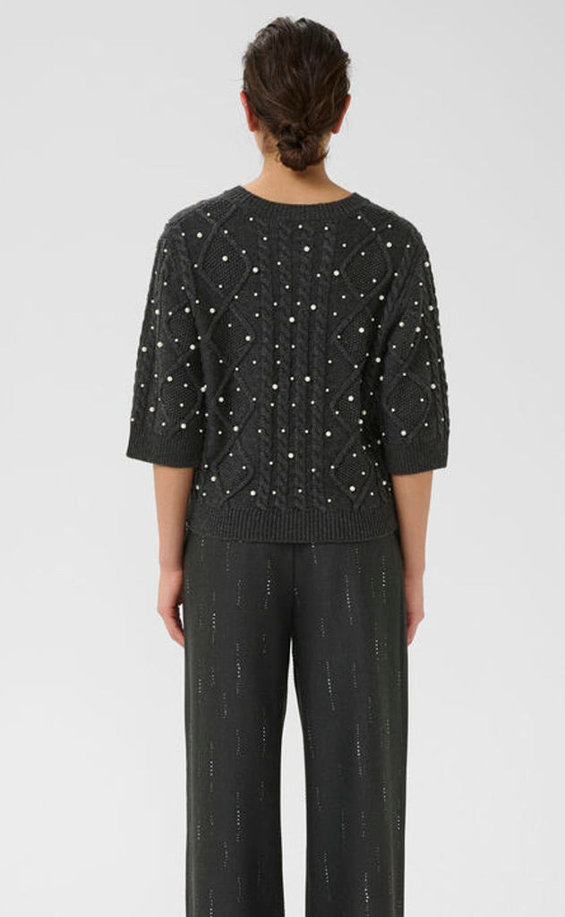 Gestuz Pullover - Taiba - Dark Grey Melange