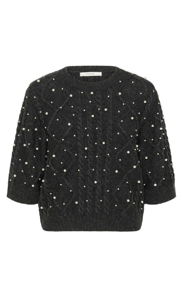 Gestuz Pullover - Taiba - Dark Grey Melange